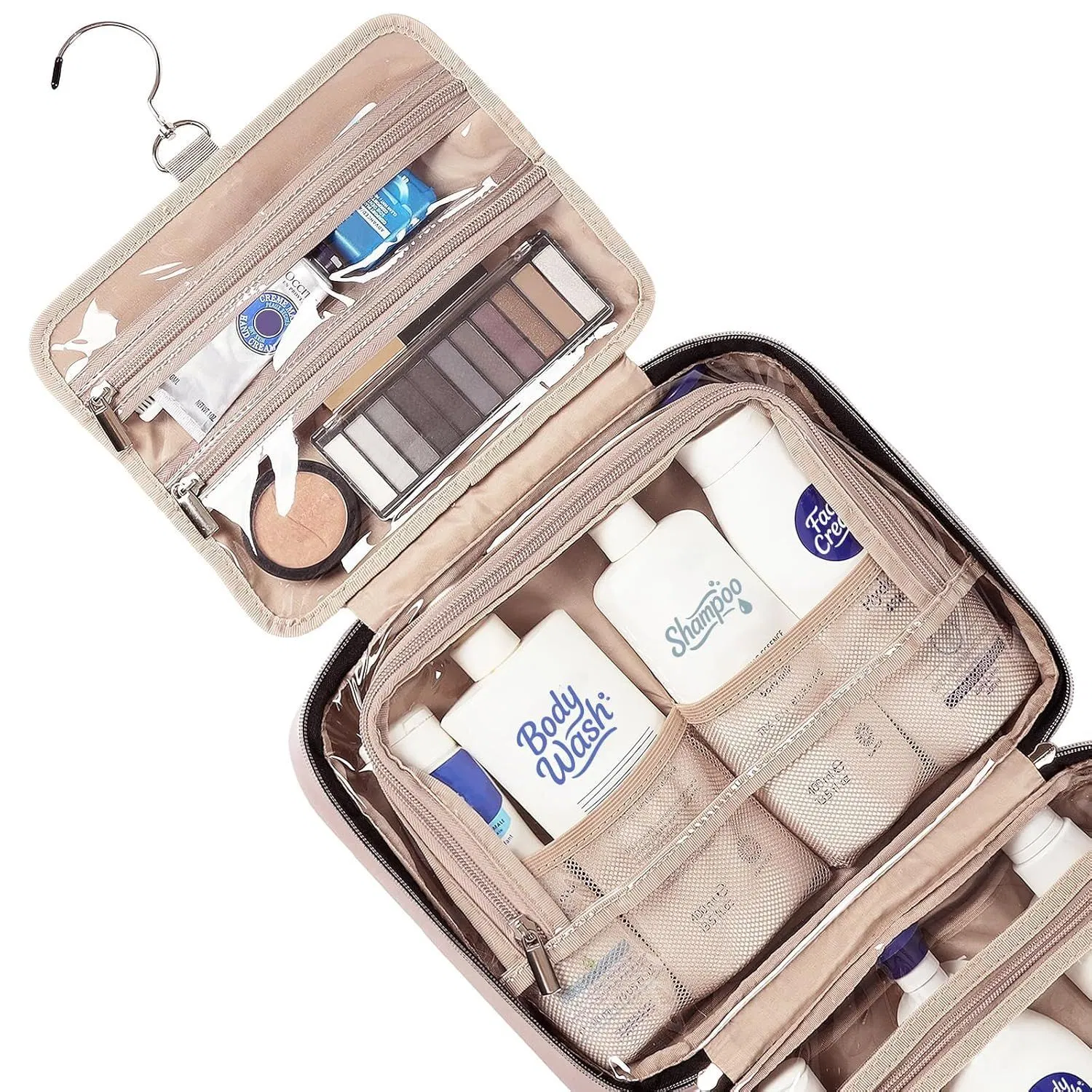 Amazon Best Seller, Hanging Large Capacity Cosmetic Bag, Multi-Compartment Waterproof Toiletry Organizer with Dry and Wet Separation, Travel Storage Bag