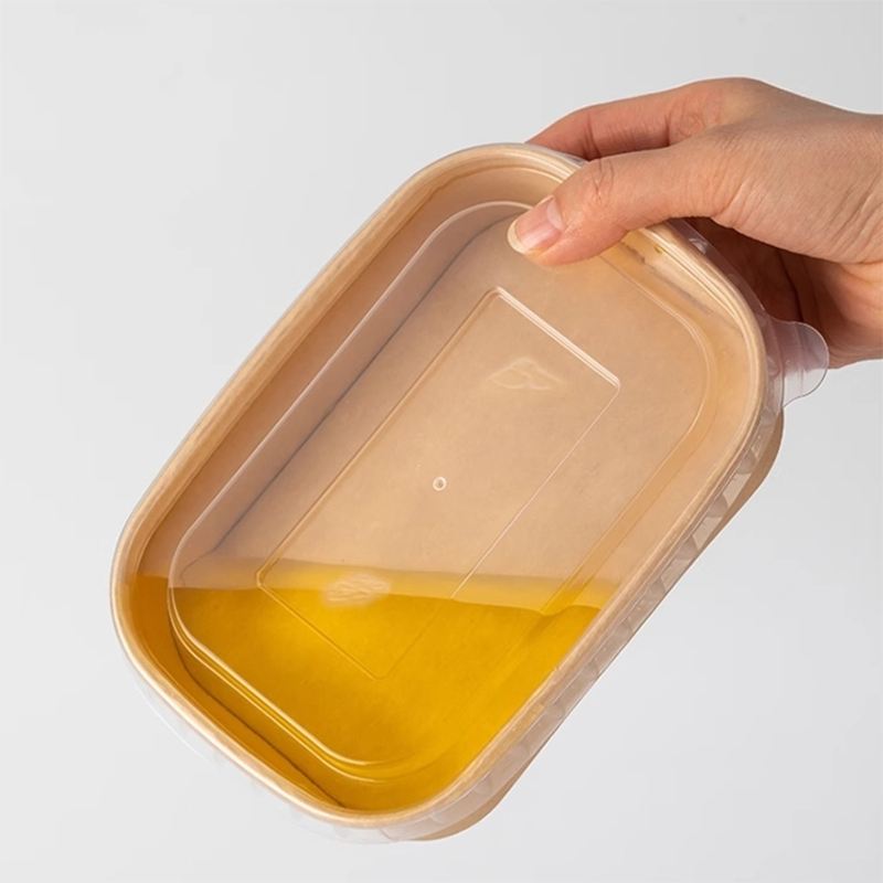 Take Away Food Container Rectangular Paper Bowl