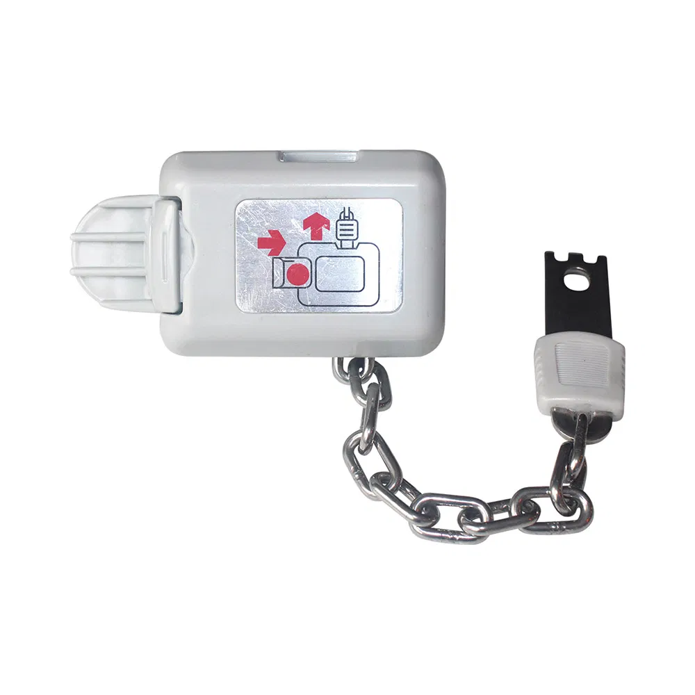 L112 Trolley Cart Coin Lock System with Key Chain, Supermarket Trolley Coin Lock