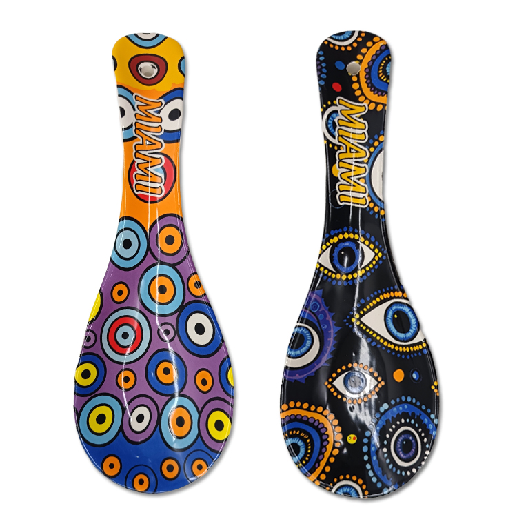 Custom Logo Personalized Ceramic Spoon Rest Spoon Holder Ceramic France Paris Souvenir Spoon