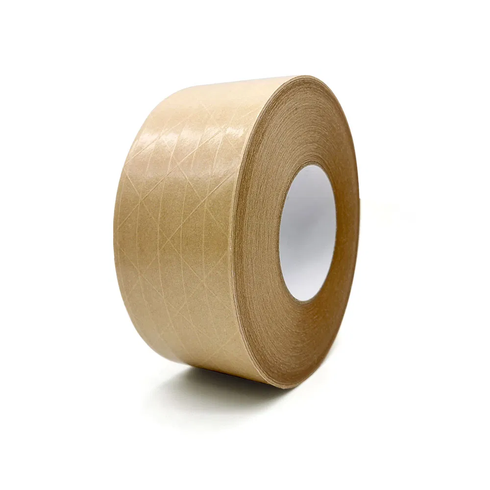Self Adhesive Fiber Reinforced Crepe Kraft Gum Paper Packing Tape