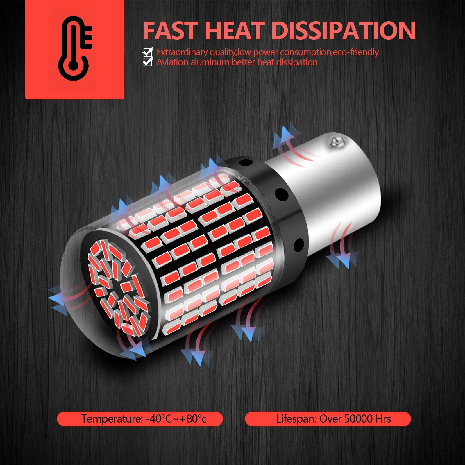 Светодиодная лампа 144SMD 3014 для авто (1157, 1156, T20)