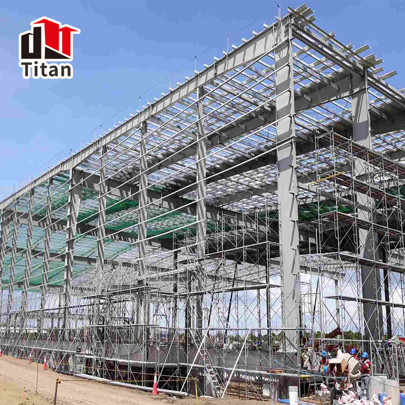 Huge Area Logistics Park Warehouse Multi Span Prefabricated Steel Frame