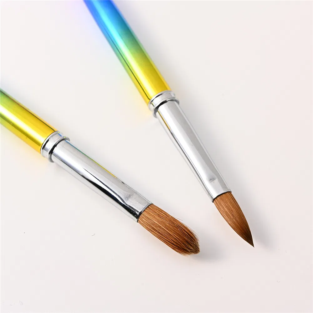 Handle Acrylic Nail Brush Set Wholesale 100% Pure Kolinsky Sable Nail Art Pens Nail Art Tools