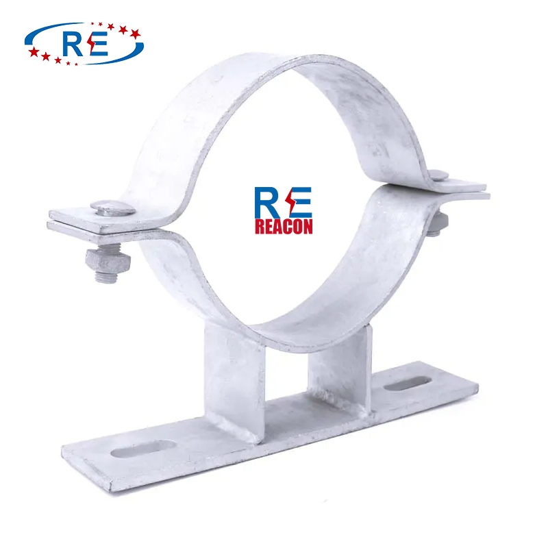Electric Pole Mounting Clamp Pole Clamp for Pole Line Hardware/Heavy Light Duty Clamp Line Hardware Galvanized Mounting Adapter Fastening Pole Bracket Clamp