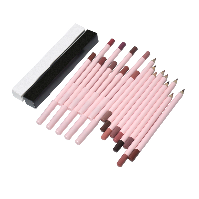 24 Colors Pink Lipliner Cruelty Free Waterproof Matte Lip Liner Pencil Accept Private Label Vegan Lipliner