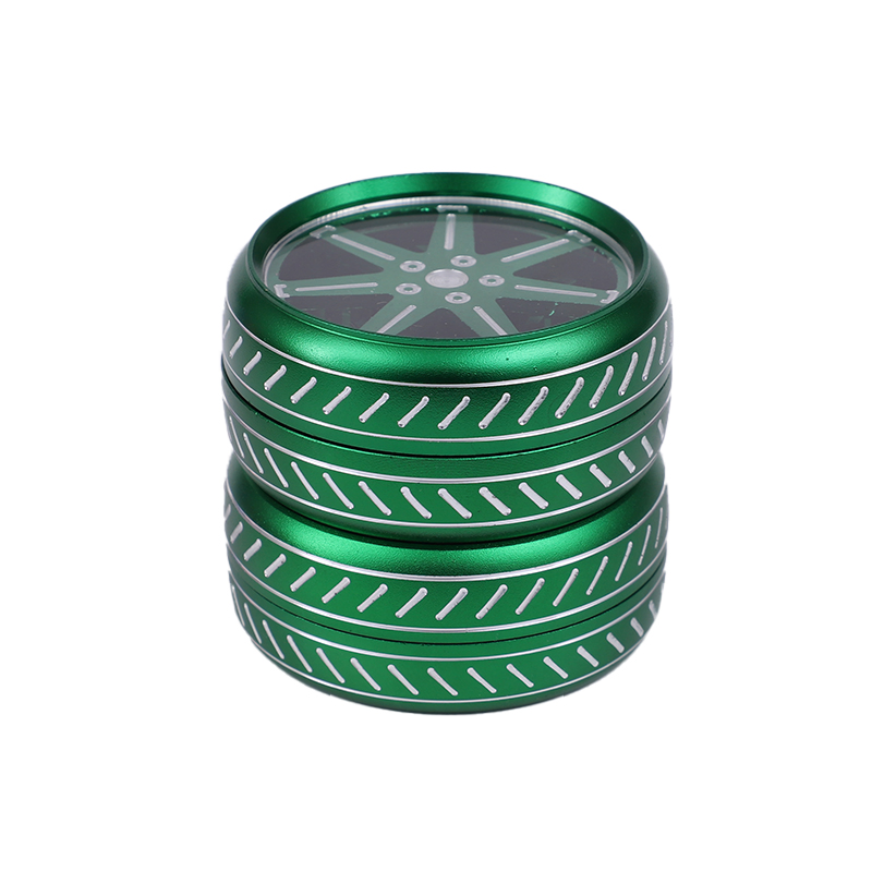 Newest Dry Herb Tobacco Smoking 60mm 4 Piece Creative Car Tires Shaped Manual Herb Grinder