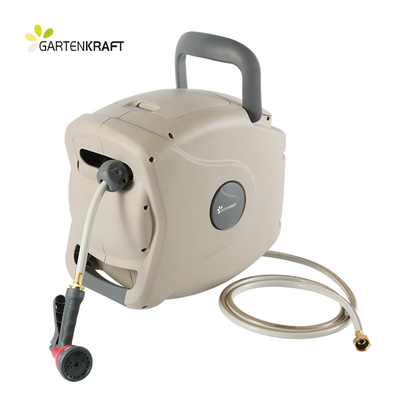 Gartenkraft Xw-20s Retractable Hose Reel with Wall Bracket