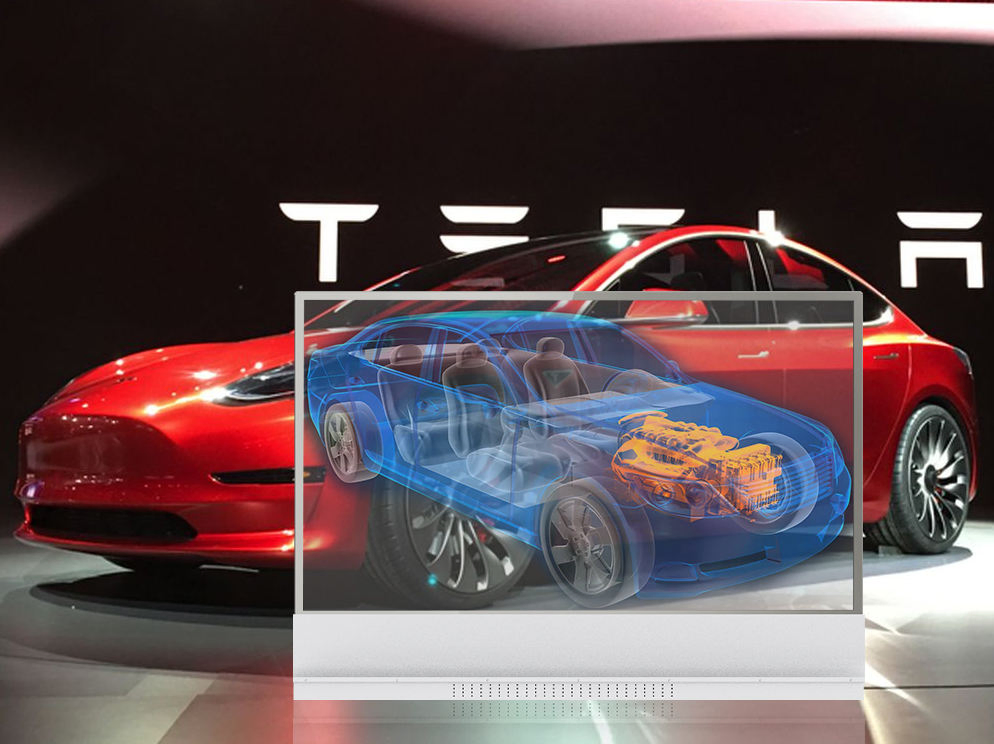 Прозрачный OLED дисплей для рекламы с сенсорным экраном