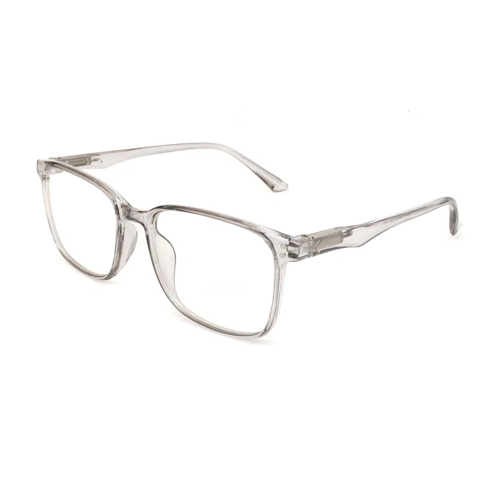 Transparent Grey Blue Light Resistant Eyeglass Frame Flat Lens Computer Square Male and Female Student Optical Frames