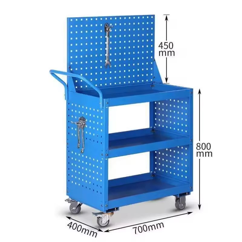 Wholesale Heavy Duty Multiple Specifications Hardware Storage Cart Non-Slip Professional Tool Trolley Cart