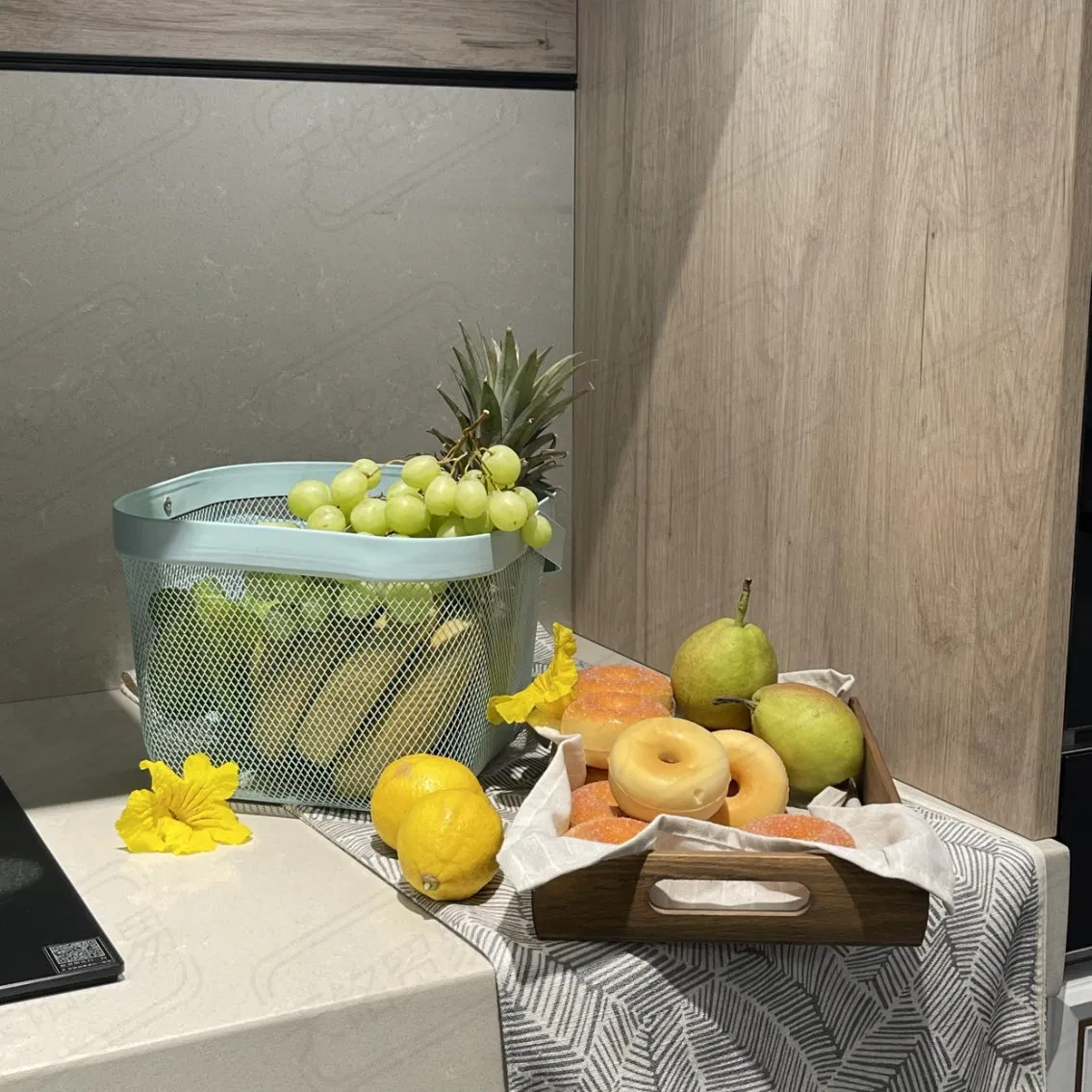 Durable Iron Basket for Efficient Kitchen and Bathroom Storage