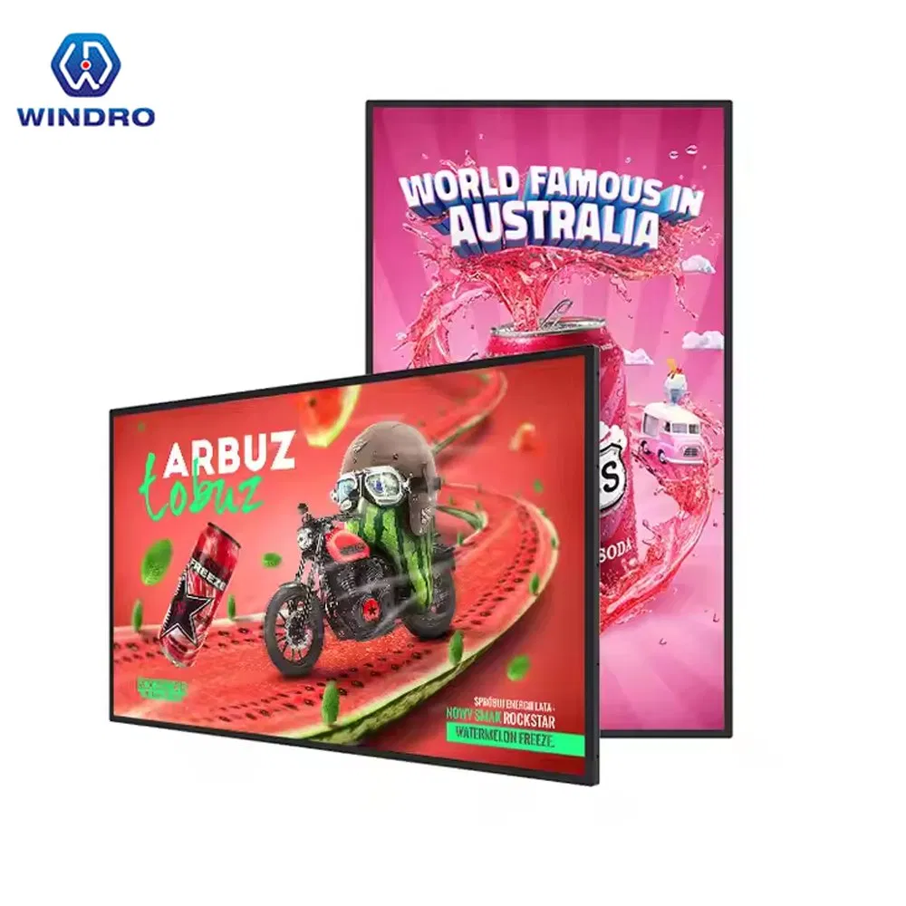 High Brightness LCD Display Monitor Window Advertising Screen 500-3000nit Digital Signage Wide Color Gamut for Retail Stores Shopping Malls