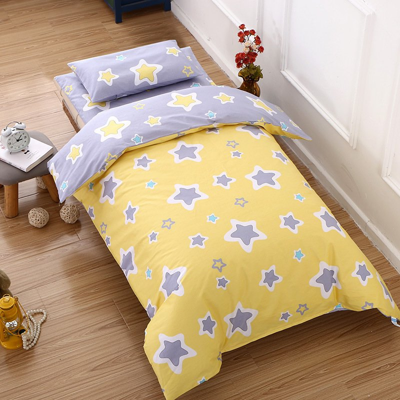 Comforter Set Toddlers Boys Girls Cartoon Bedding Sets Cotton Comforter Set of 3 Pieces