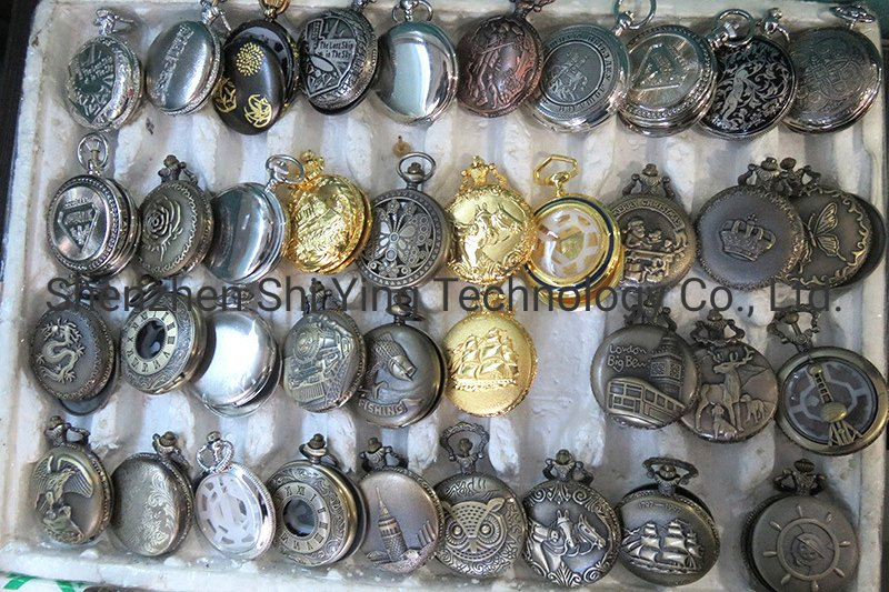 Custom Made Japan Movt Antique Quartz Men Pocket Watches with Chain