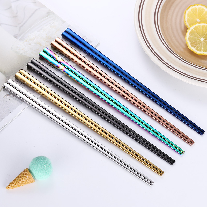 Food Grade Reusable Stainless Steel Chopsticks Korean Japanese Chopsticks