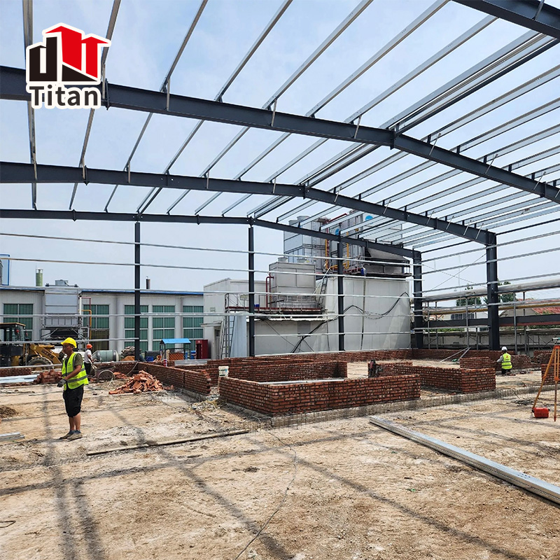 Two Story Staff Accommodation Dormitory Prefabricated Steel Structure Building