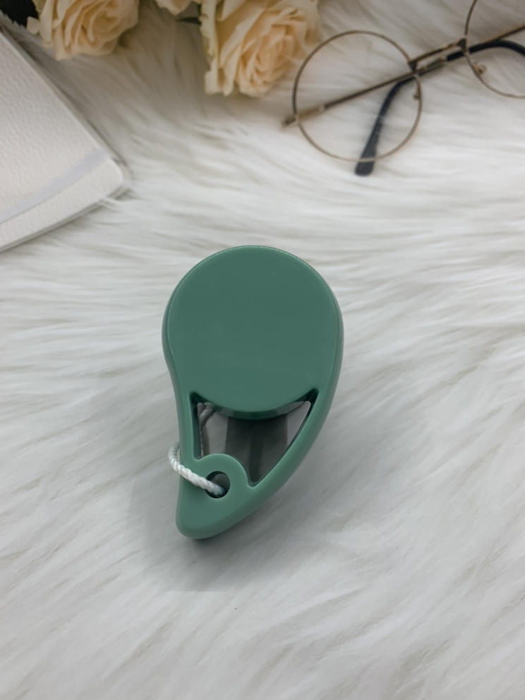 Mini Green Colors Plastic ABS Handle Facial Brush with Bamboo Charcoal Synthetic Hair