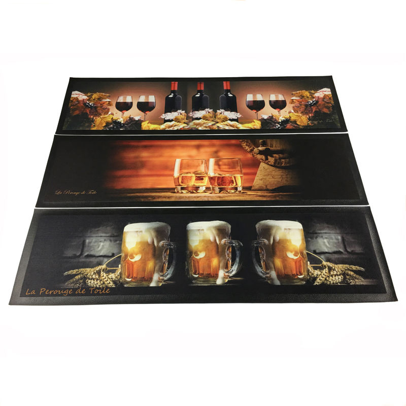 Индивидуальный барный коврик из полиэстера и резины