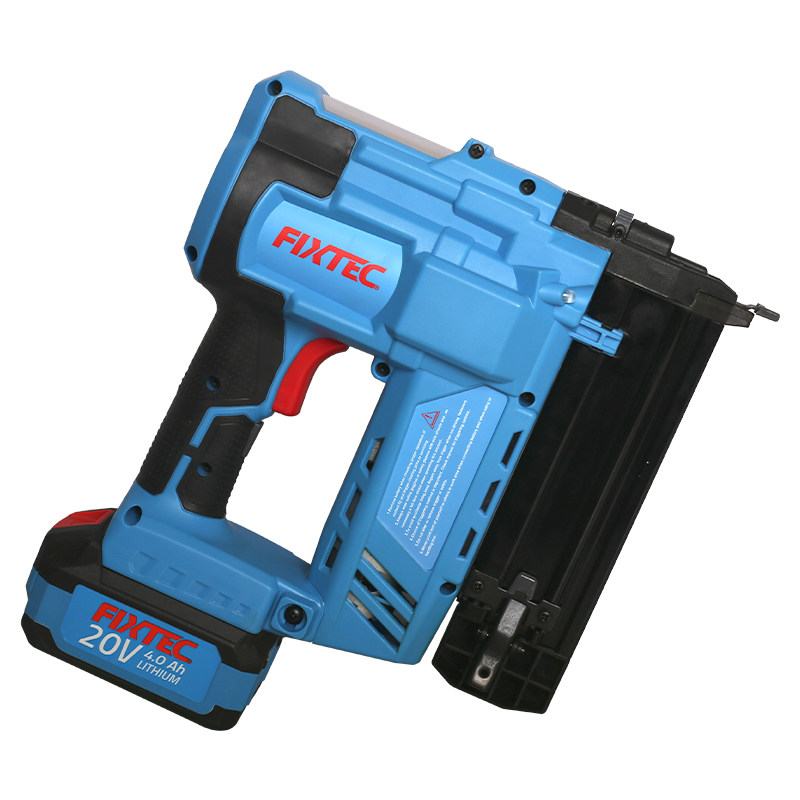 Fixtec 20V Cordless Air Nailer/Stapler Gun 2" Electric 100 Nails/Staples Per Minute Nail Air Gun