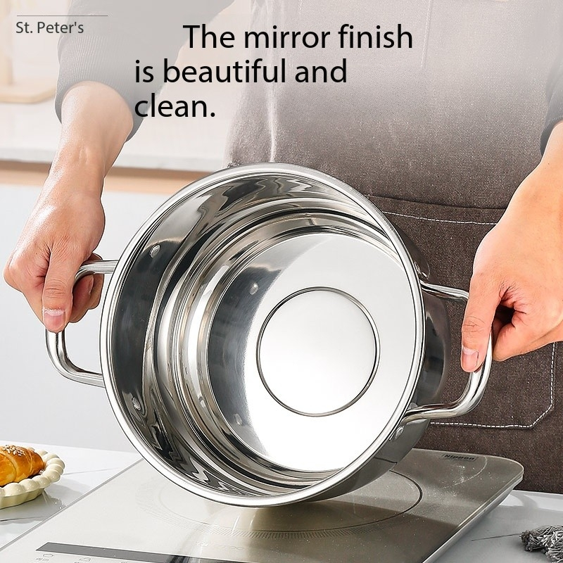 Stainless Steel Double - Layer Steamer Pot, Food Steamer Cookware, Multipurpose Cooking Pot