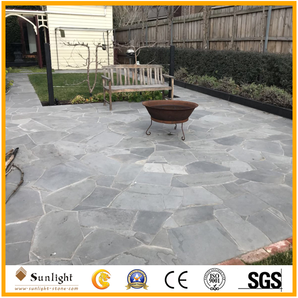 Natural Stone Irregular Black/Yellow/Grey Slate/Basalt Flagstone for Outdoor Paving