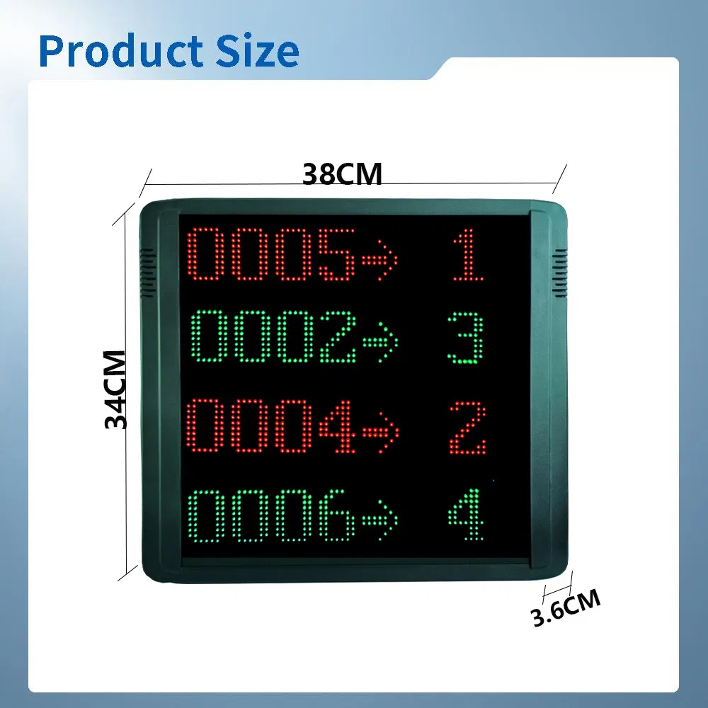 Take a Number System Wireless Queue Management System 4-Digit Display with Keyboard and Thermal Printer