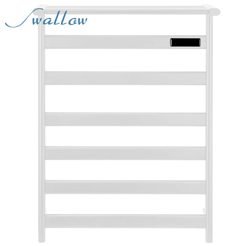 New 304 Stainless Steel Carbon Fiber Tube Heated Towel Rail Electric Towel Warmer Matt Finish Anti-Fingerprint