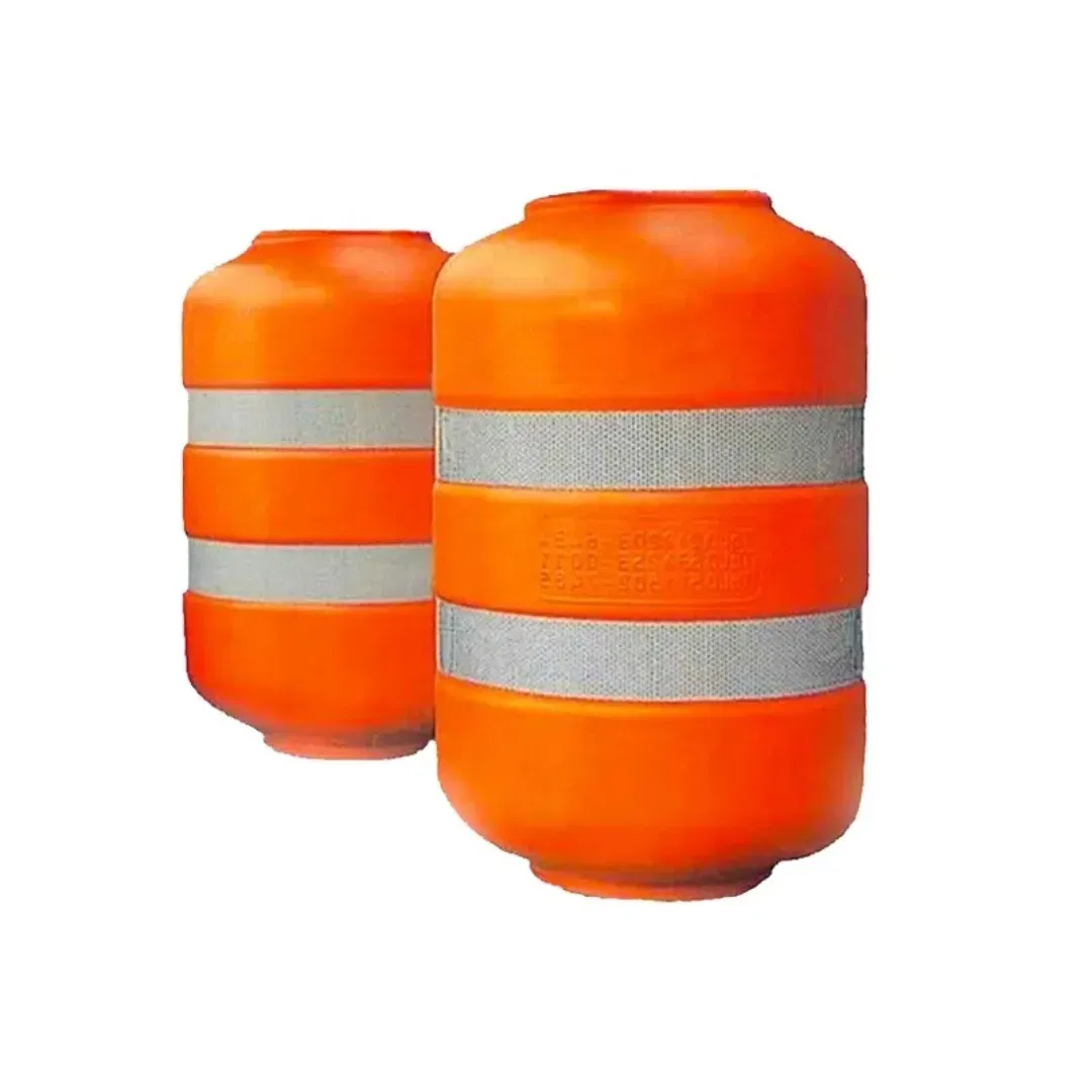 360° Reflective Strips Stackable & Interlocking Design Road Barrier Anti-Corrosion Roller Barrier