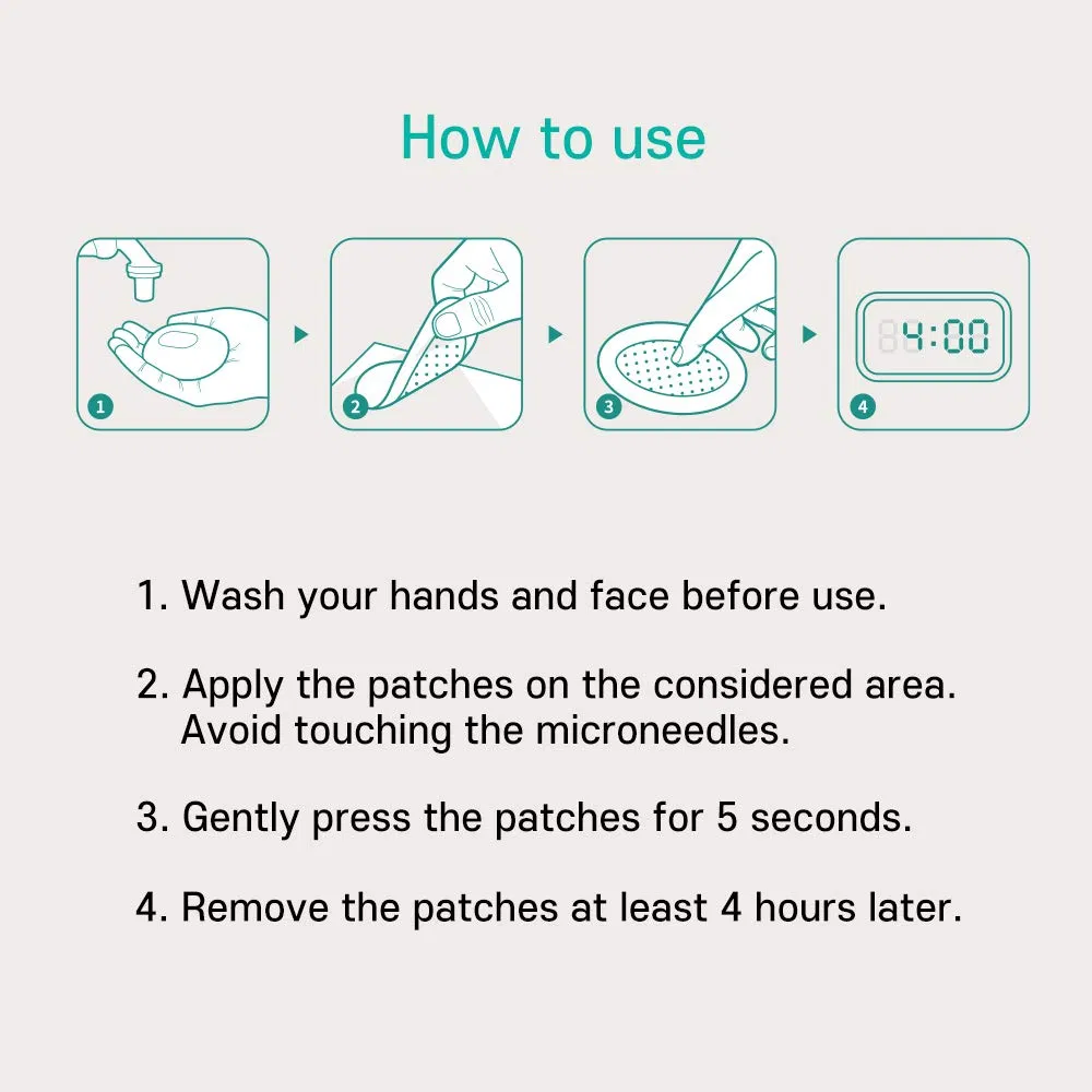 Микроигольчатый пластырь от прыщей с гидроколлоидом