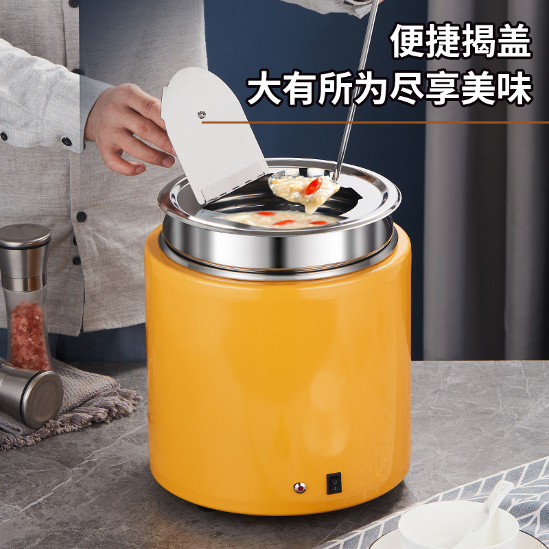 Commercial White Stainless Steel Big Soup Warmer Station Kettle for Restaurant