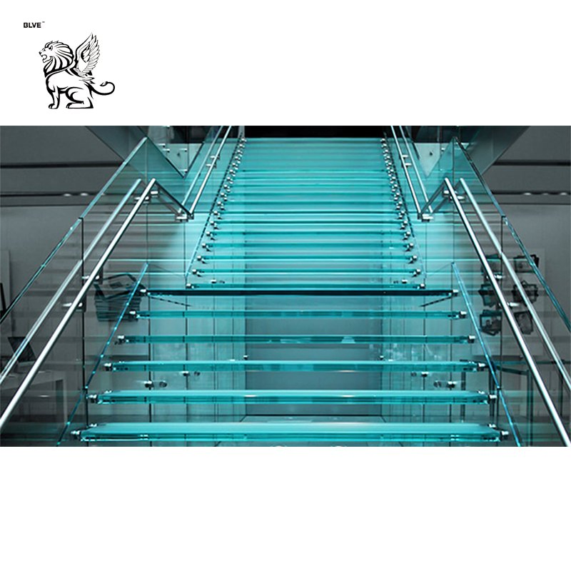 Factory Custom Highly Strong Safety Office Hotel Home Stair Step Tempered Glass Laminated Glass Railing