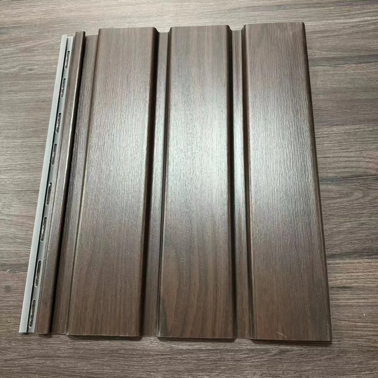 Factory Wholesale 12 Inches Wooden Color Waterproof Outdoor Vinyl Siding Fascia PVC Soffit Ceiling Panel