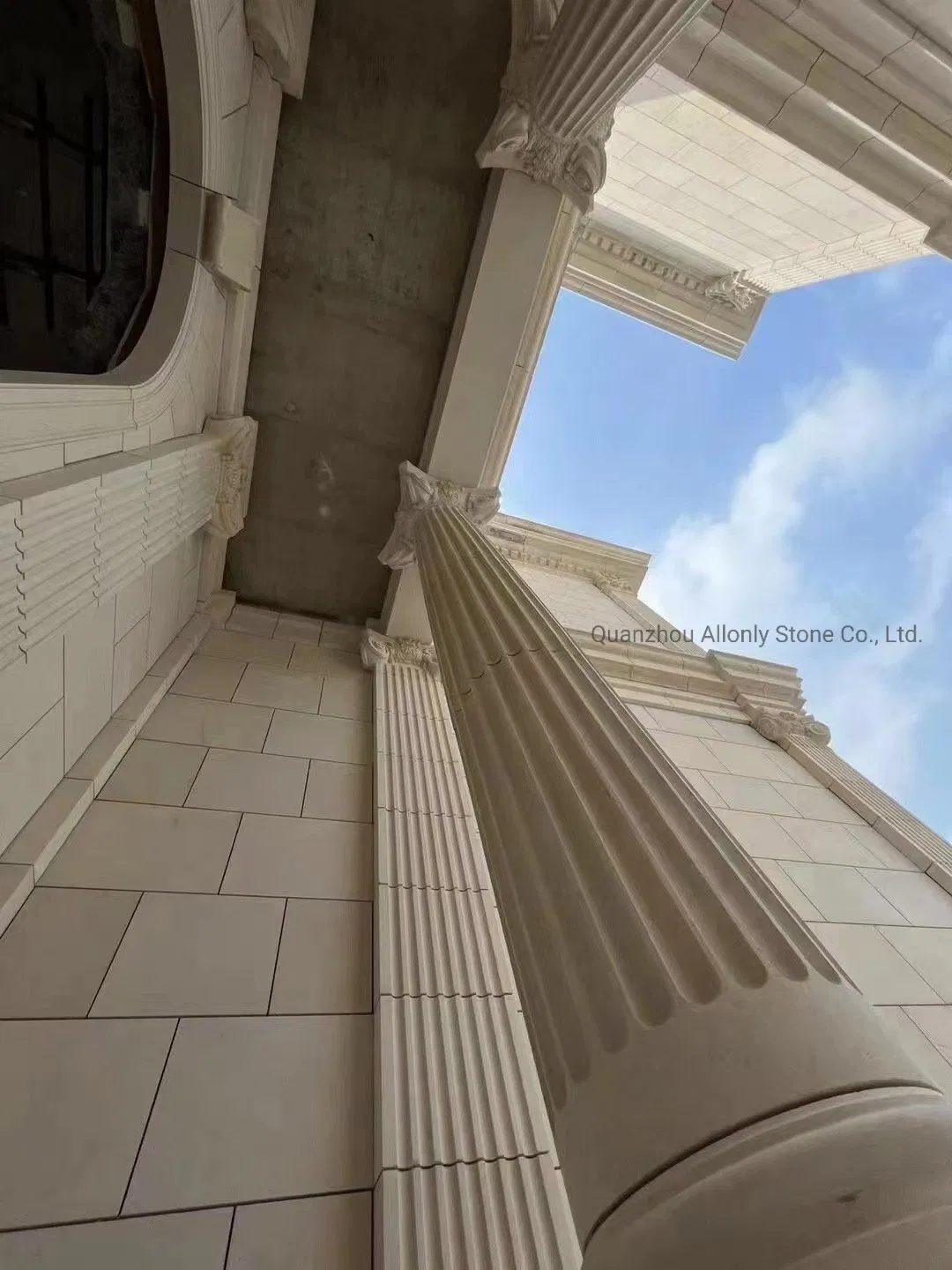 Villa Project Marble Classical Wall Facade Exterior Stone Entablature Portugal Beige Limestone for Cornice/Window Sill/Column Pillar/Door Surround/Baluster