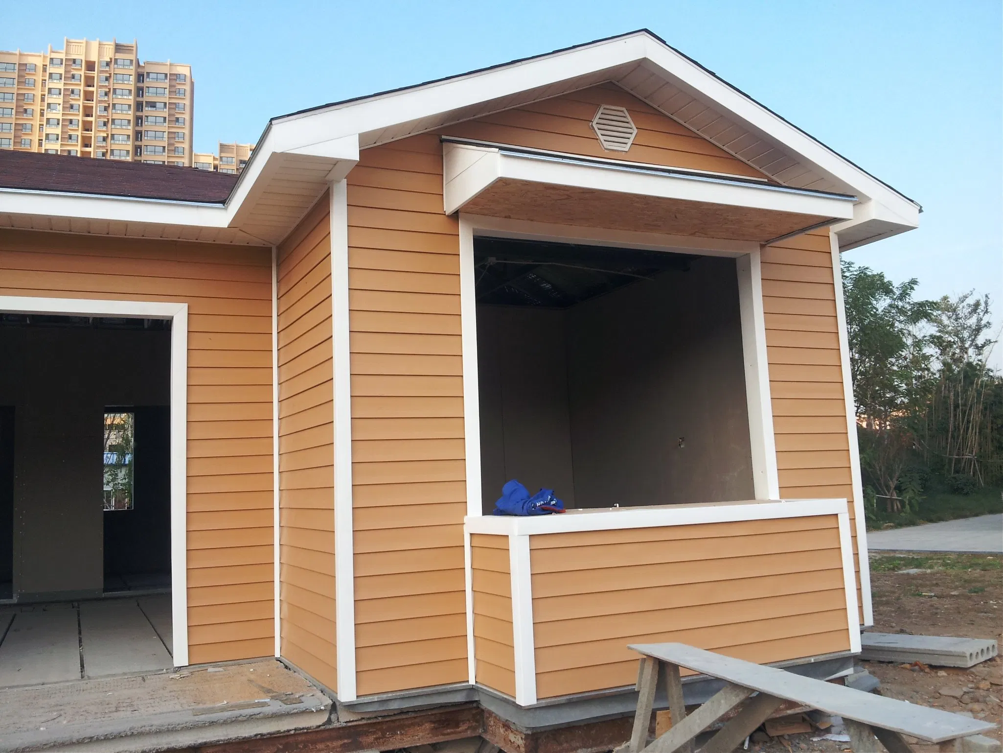 6mm Exterior Wall Wood Grain Siding Panel High Density