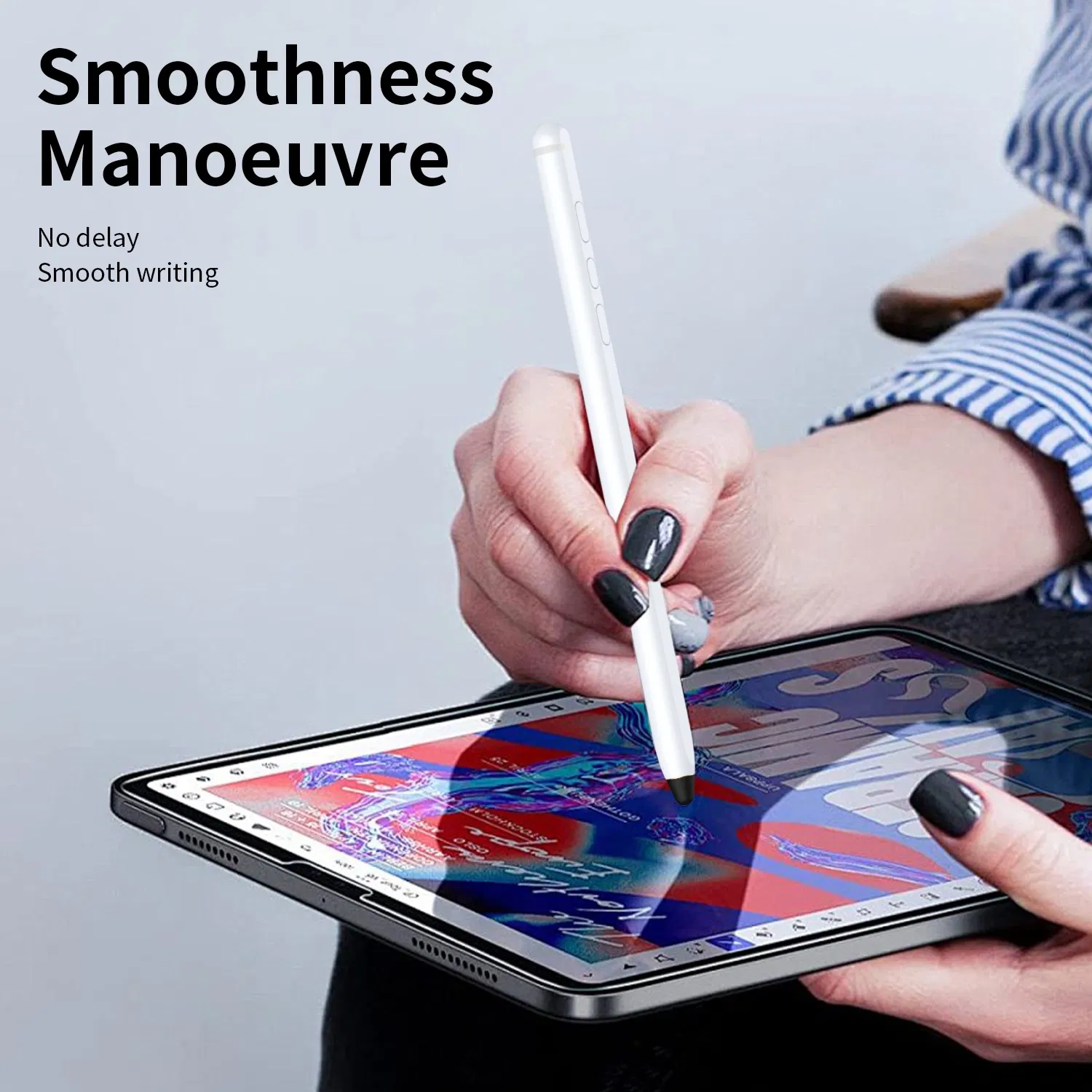 Wireless Capacitive Stylus Pen: Bluetooth 5.0, Ultra-Fine Nib for Tablets & Phones