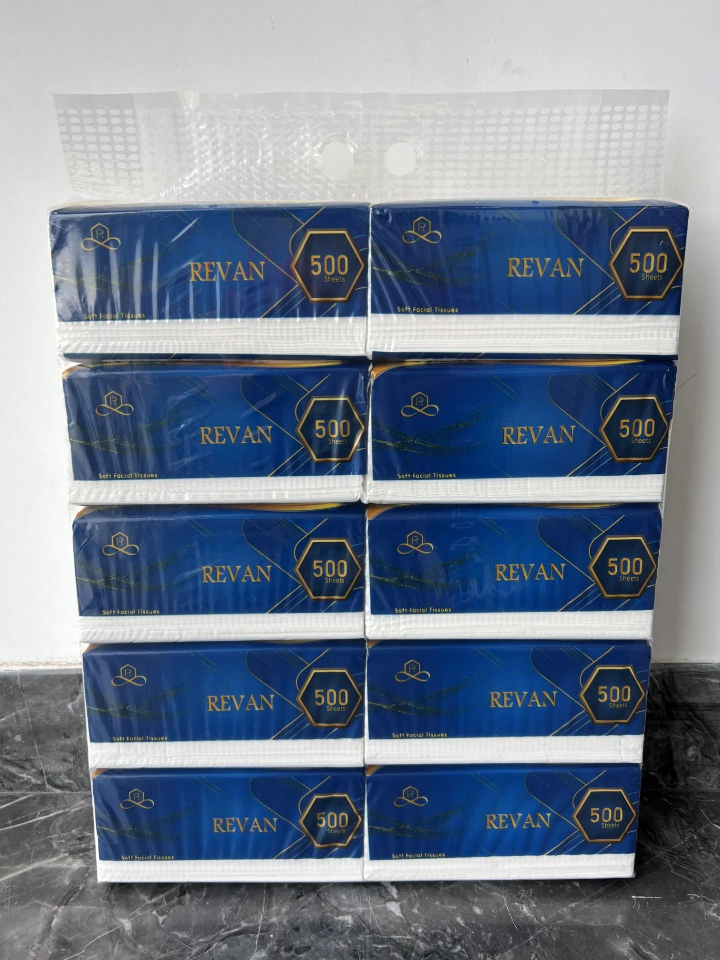 High Quality Custom Logo Water Soluble Virgin Wood Pulp Facial Tissue