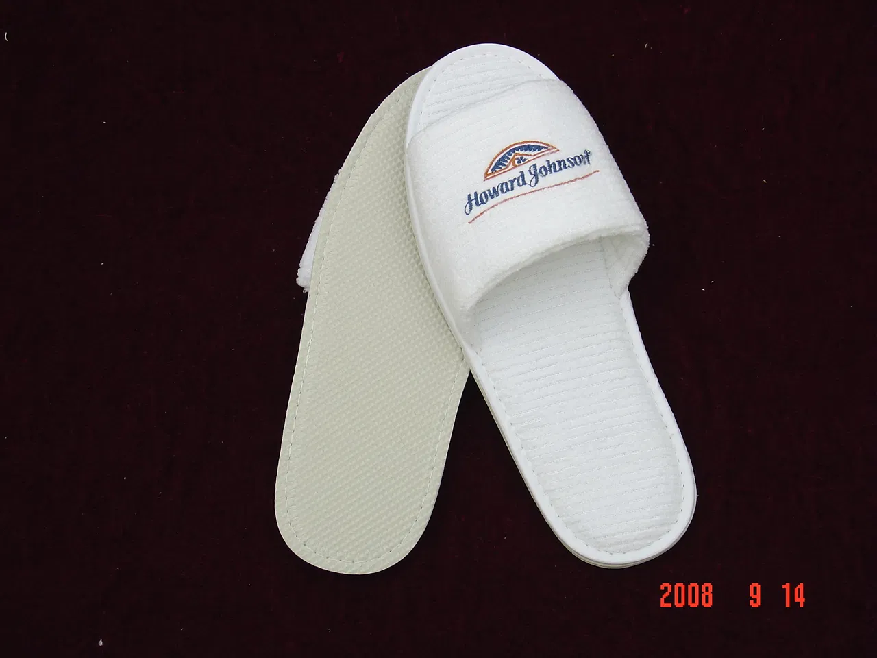 Luxurious Hand Made Hotel Slippers with EVA Outsole and Polyester Velour