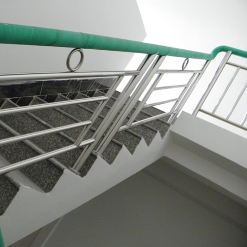 Indoor Space Saving Prefabricated Steel Railing Stairs Stainless Steel Structure Straight Staircase