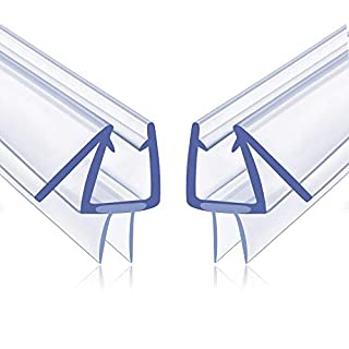 Frameless Shower Door Bottom Strip with Drip Rail Thick Glass Long Sweep