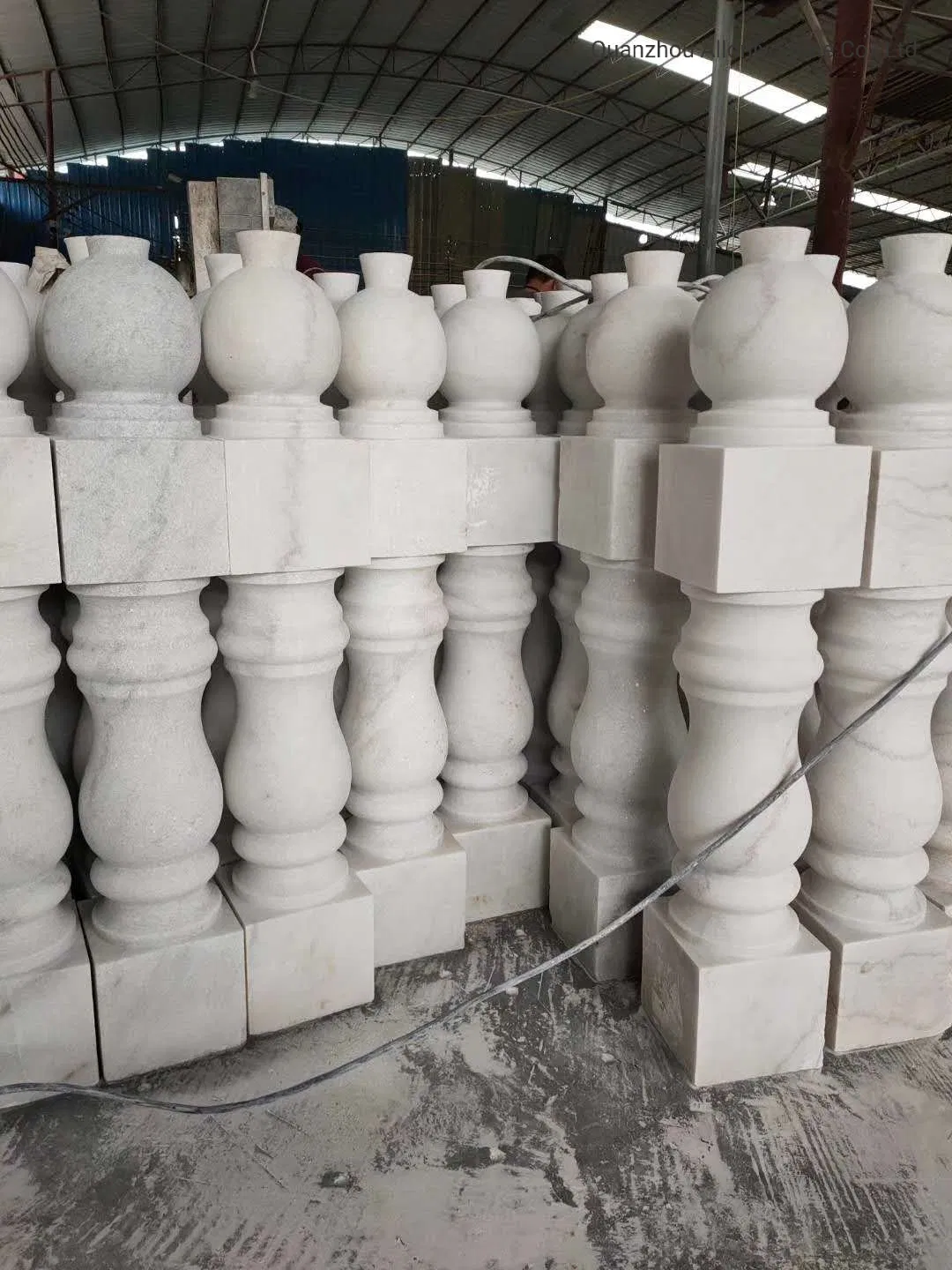 China Cheap Landscape White Marble Balustrade for Stair Design