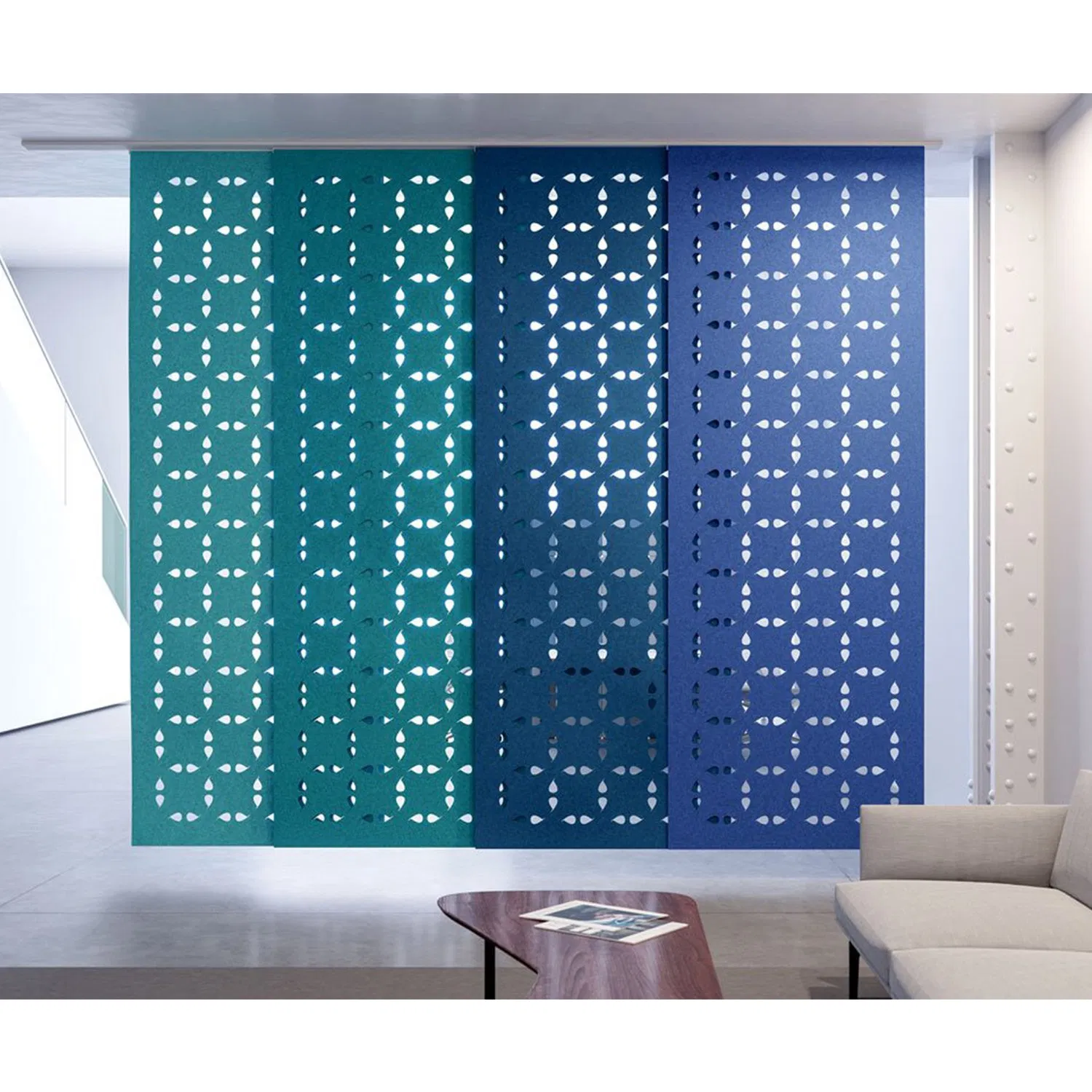 Lightweight and Environmentally Friendly Office Mobile Partition Polyester Fiber Acoustic Sound-Absorbing Hanging Screen