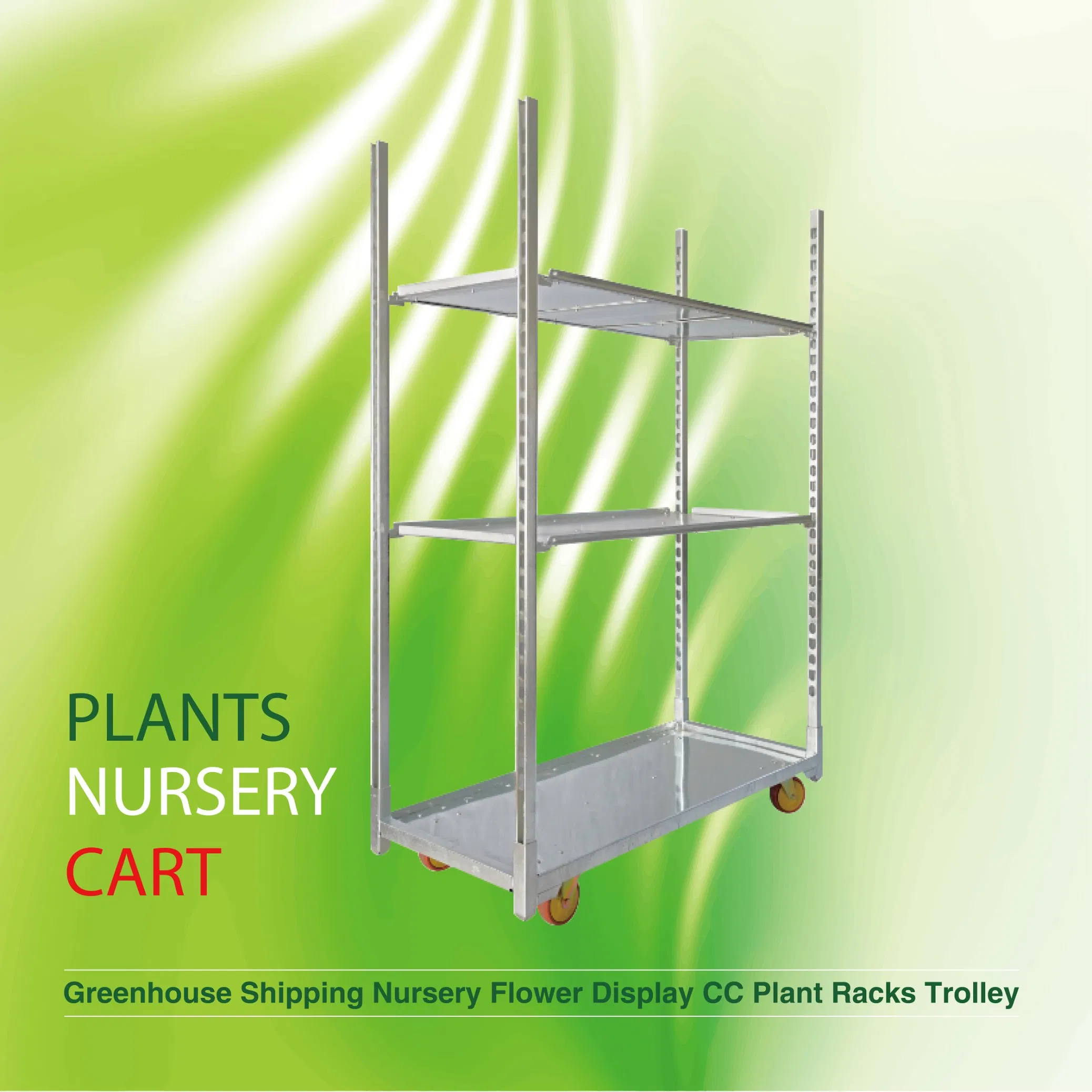 2025 Greenhouse Shipping Nursery Flower Display Cc Plant Racks Trolley
