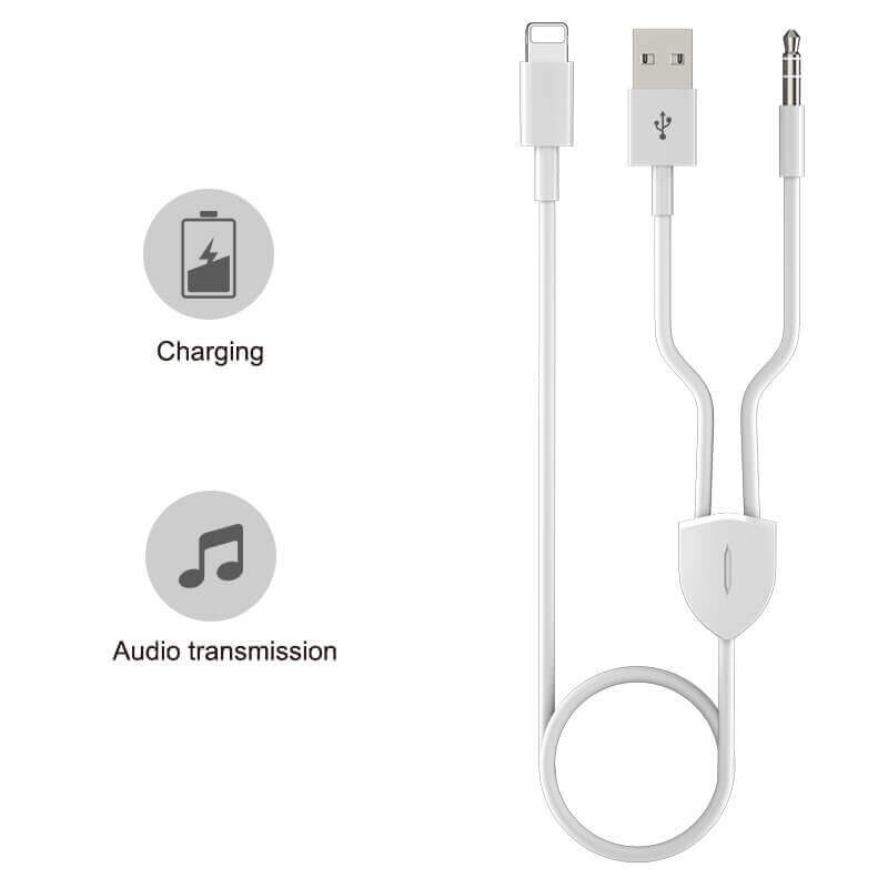 Автомобильное зарядное устройство USB-C с адаптером 3.5 мм