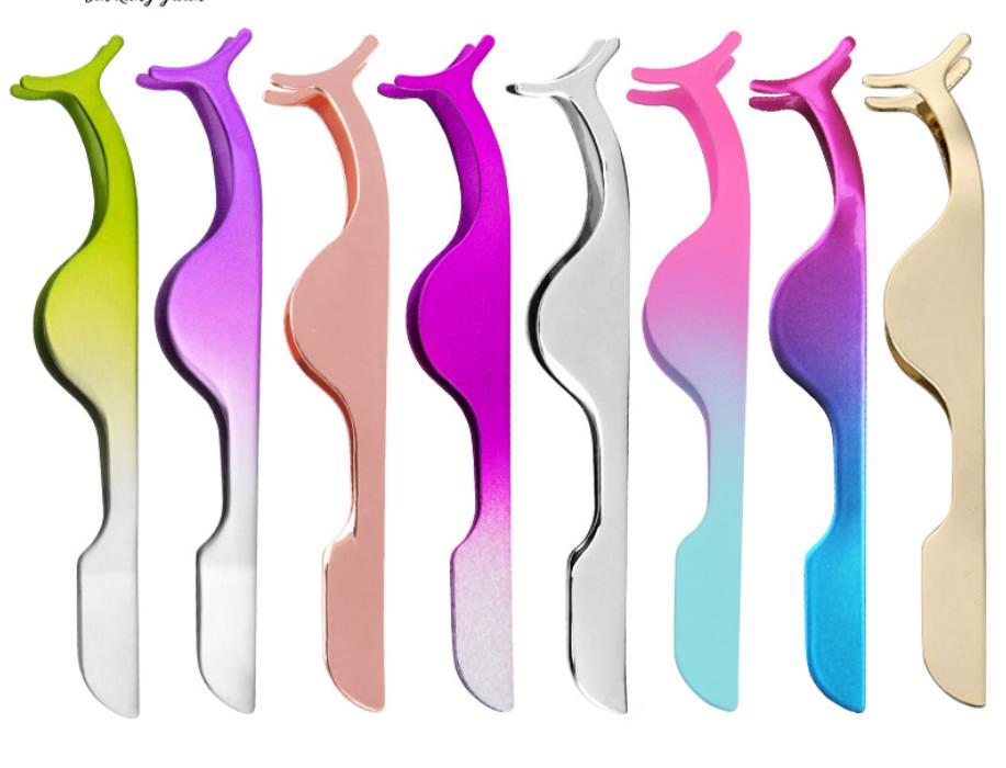 Stainless Steel Lashes Applicator Eyelash Extension Applicator Tweezers
