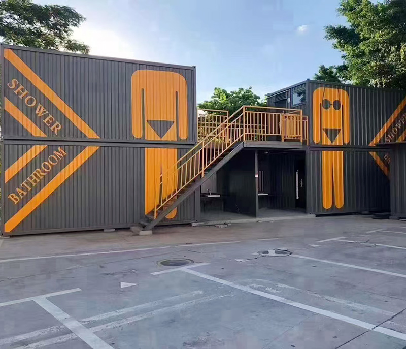 Construction Steel Prefab Container House Outdoor Foldable Container Portable Toilet
