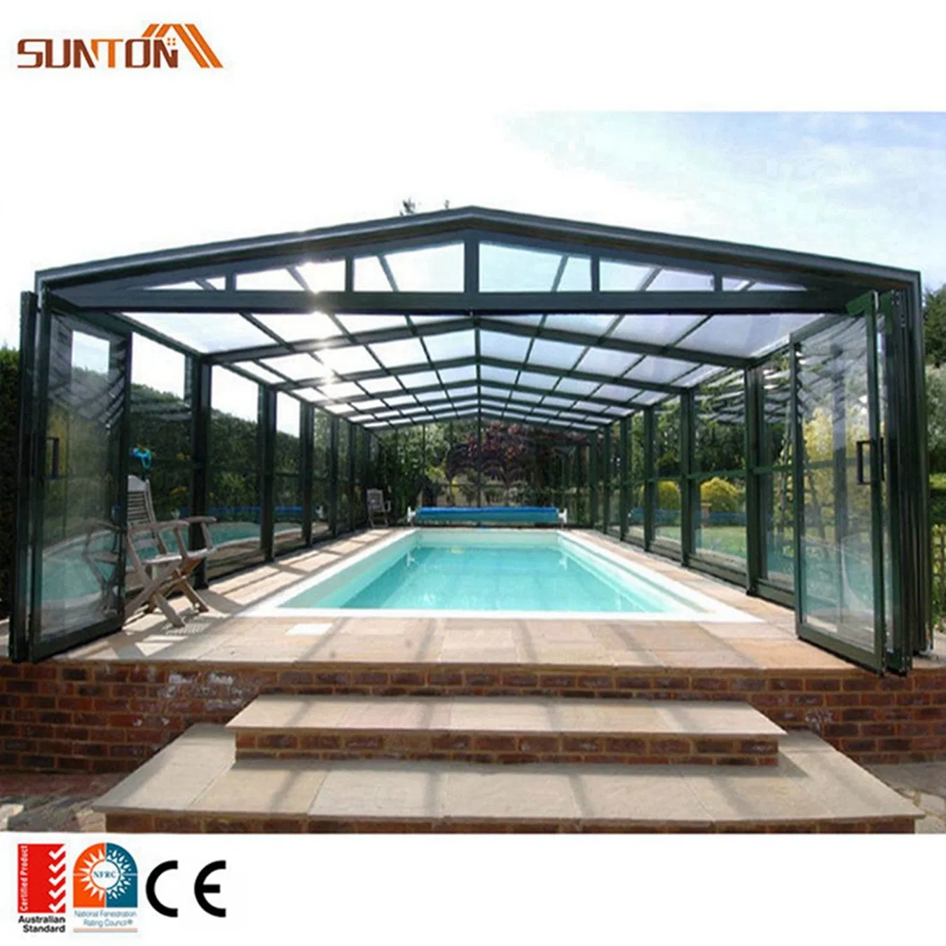 Factory Customized Construction Aluminum Panels Glass Houses Modern Glass Sunroom