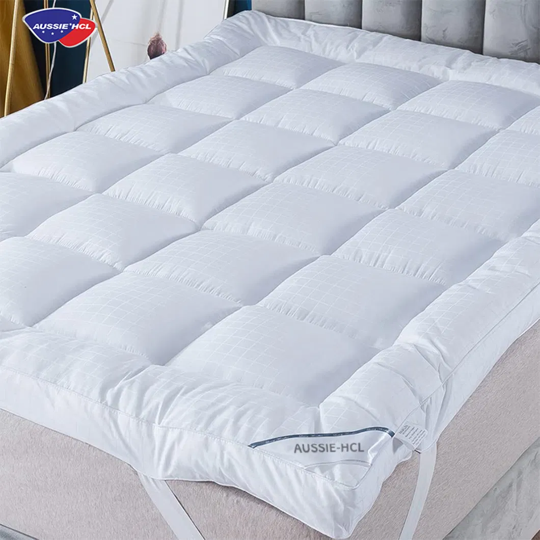 Quality Queen Mattress Pad Quilted Fitted Mattress Protector Anti Mite Cooling Pillow Top Mattress Cover Small Double Breathable Fluffy Soft Mattress Topper