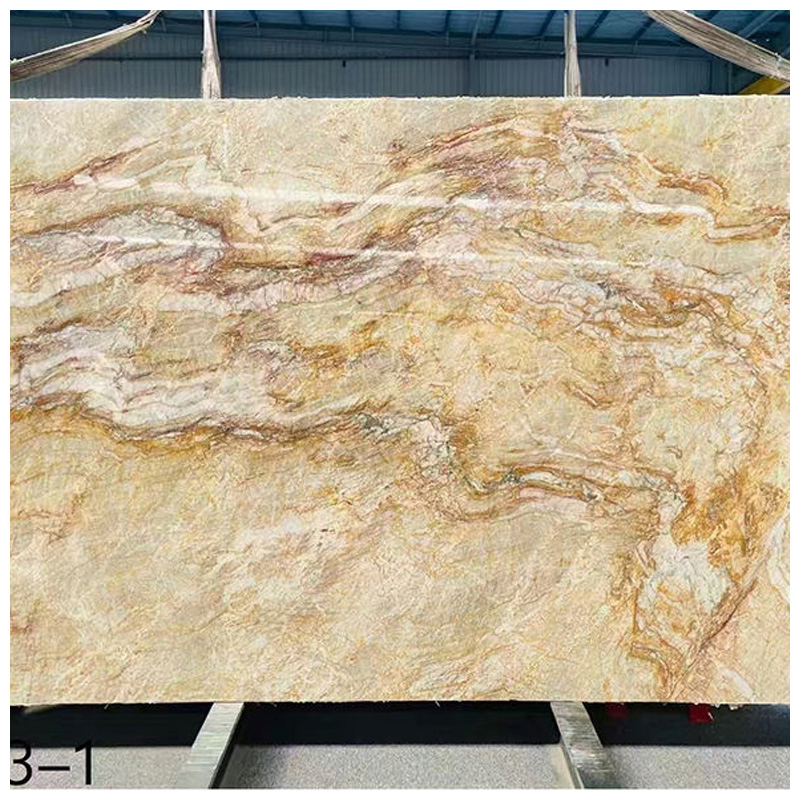 Brazilian Exotic Nacarado Quartzite Slabs for Countertops and Tables