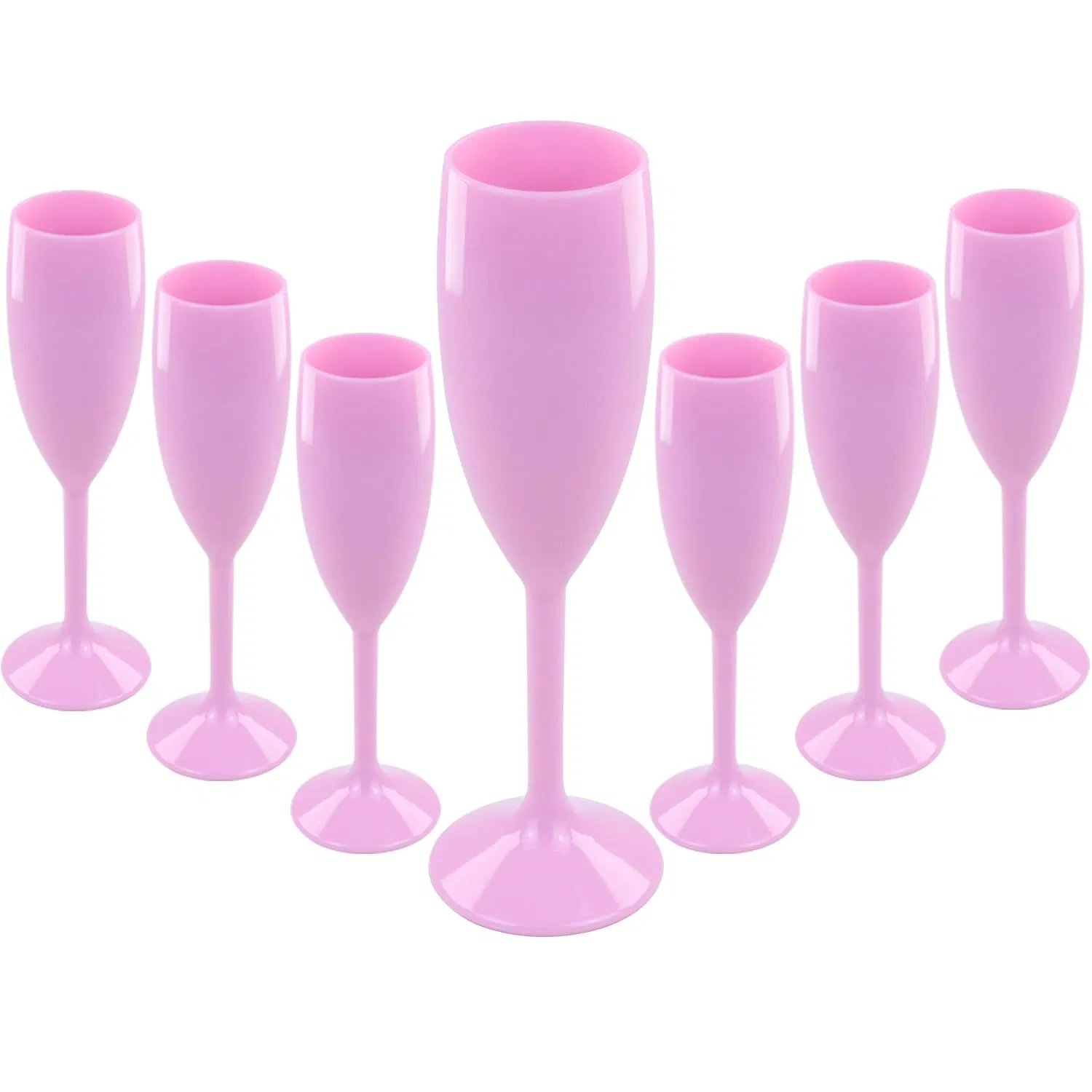 Factory Custom Colored Plastic Champagne Flutes Wine Plastic Glass Goblet for Events Party